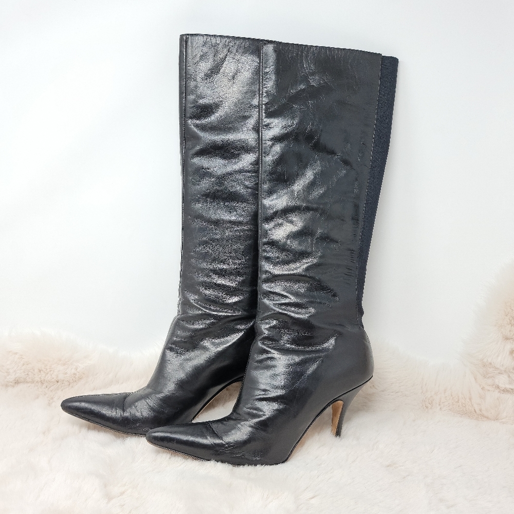 ✖ VTG Manolo Blahnik Stiletto Boots Euro 37/US 7 - Picture 1 of 7